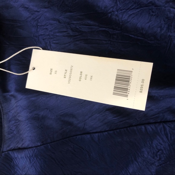 Vince Asymmetrical Crinkled Satin Dress - Picture 7 of 8